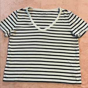 GAP Women's Striped V-Neck Tee